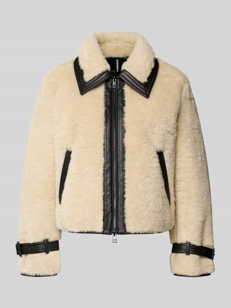 Marc Cain Regular fit jack met imitatiebont