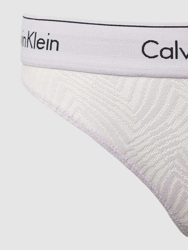 Calvin Klein Underwear Slip met label in band model 'MODERN LACE'