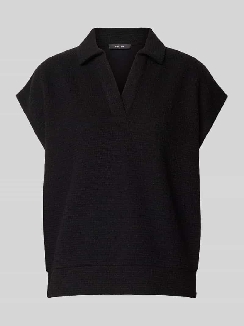 Opus Gebreid shirt met V-hals model 'Goste'