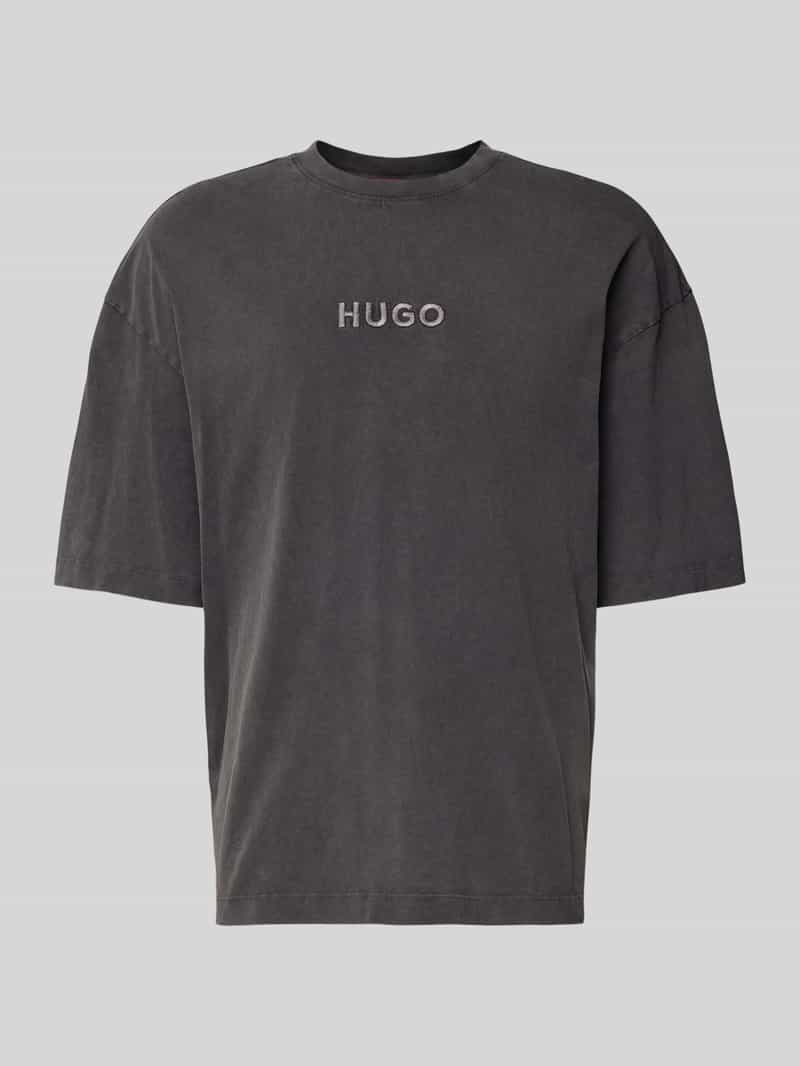HUGO Oversized T-shirt van puur katoen model 'DELW'