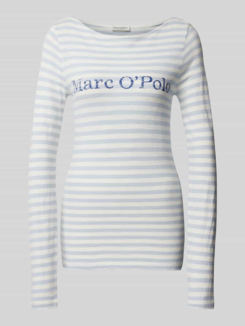 Marc O'Polo Regular fit shirt met lange mouwen van gestreept katoenjersey