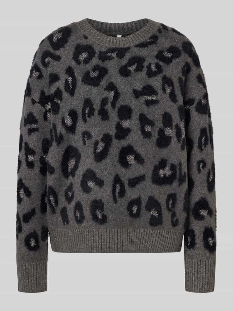 Only Regular fit gebreide pullover met dierenprint model 'SARA'
