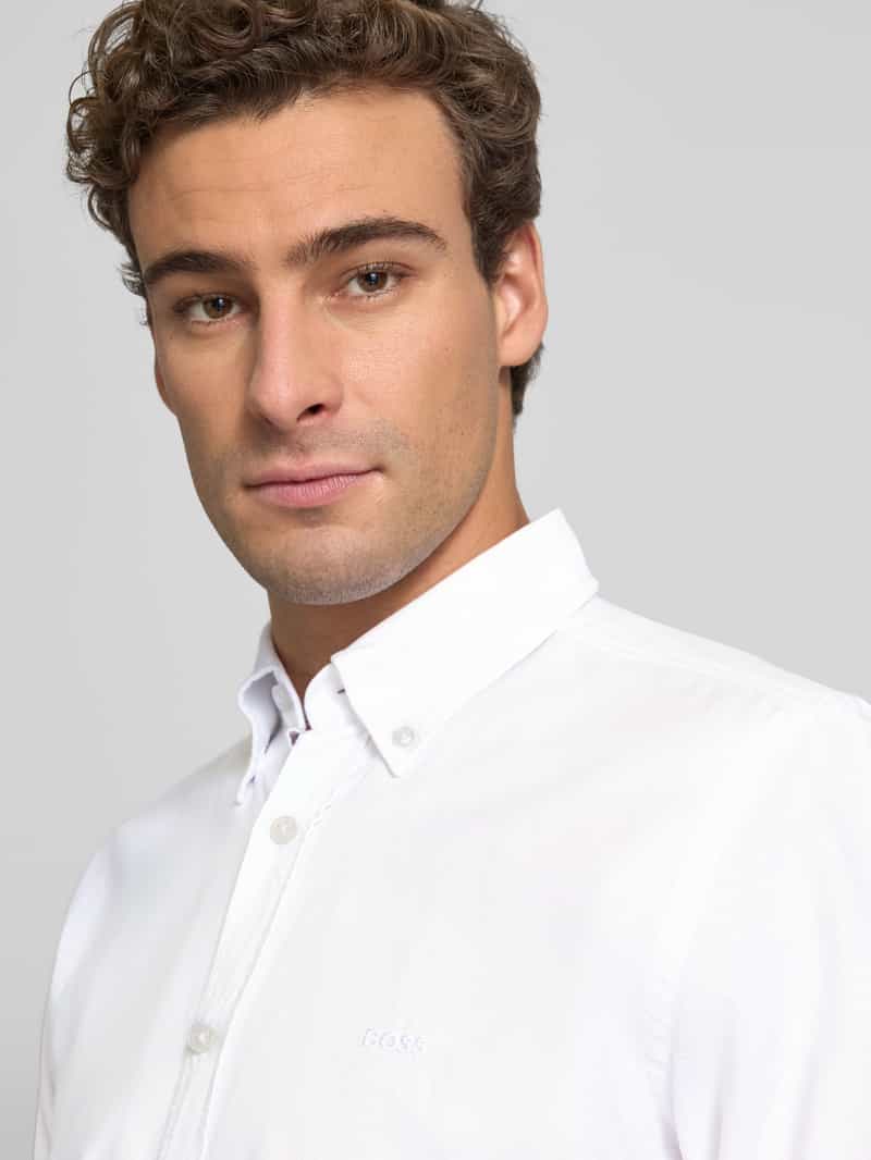 Boss Orange Regular fit zakelijk overhemd met button-downkraag model 'Rickert'
