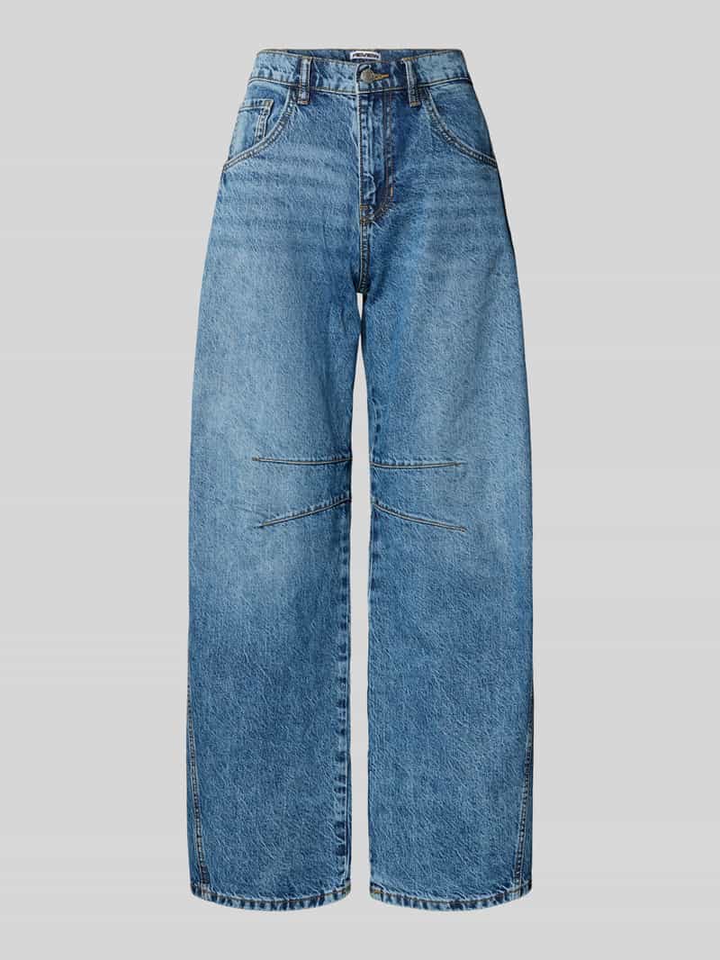 Review Barrel fit jeans met steekzakken