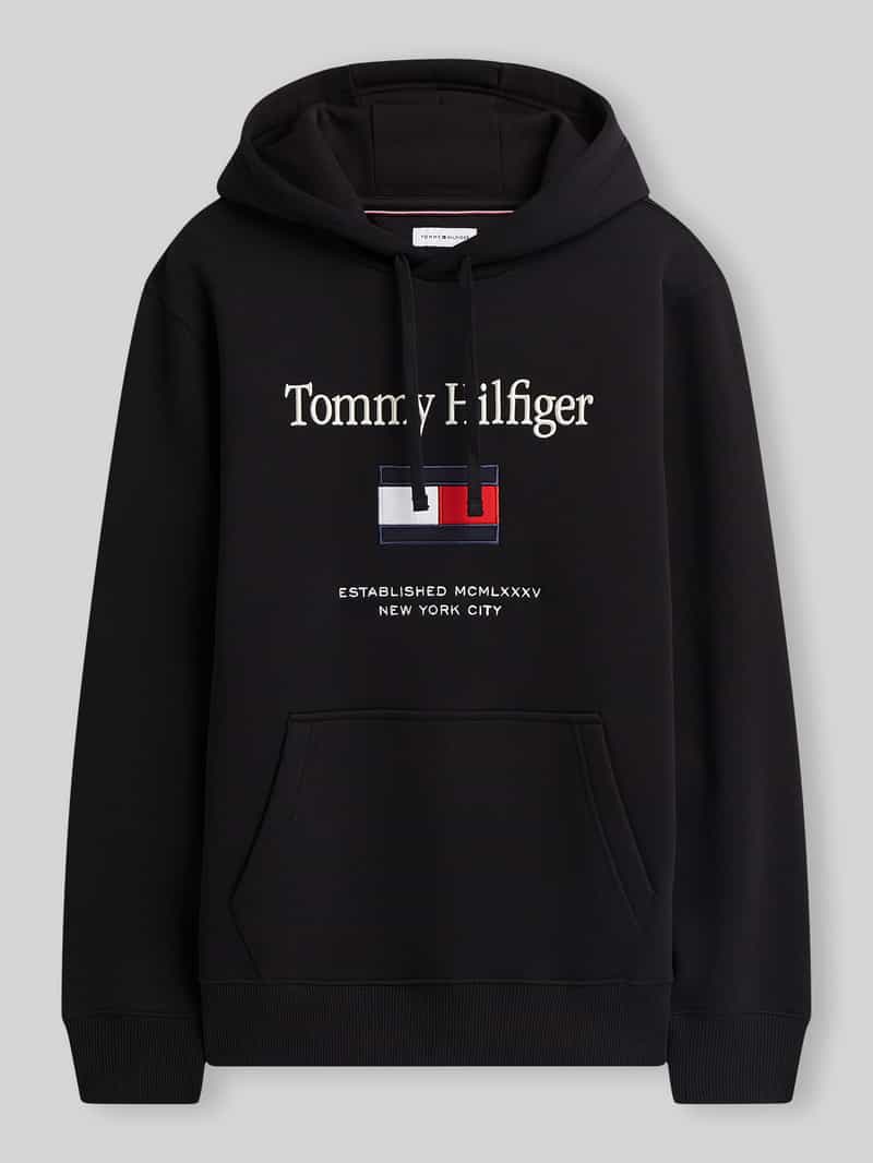 Regular fit hoodie van katoenmix