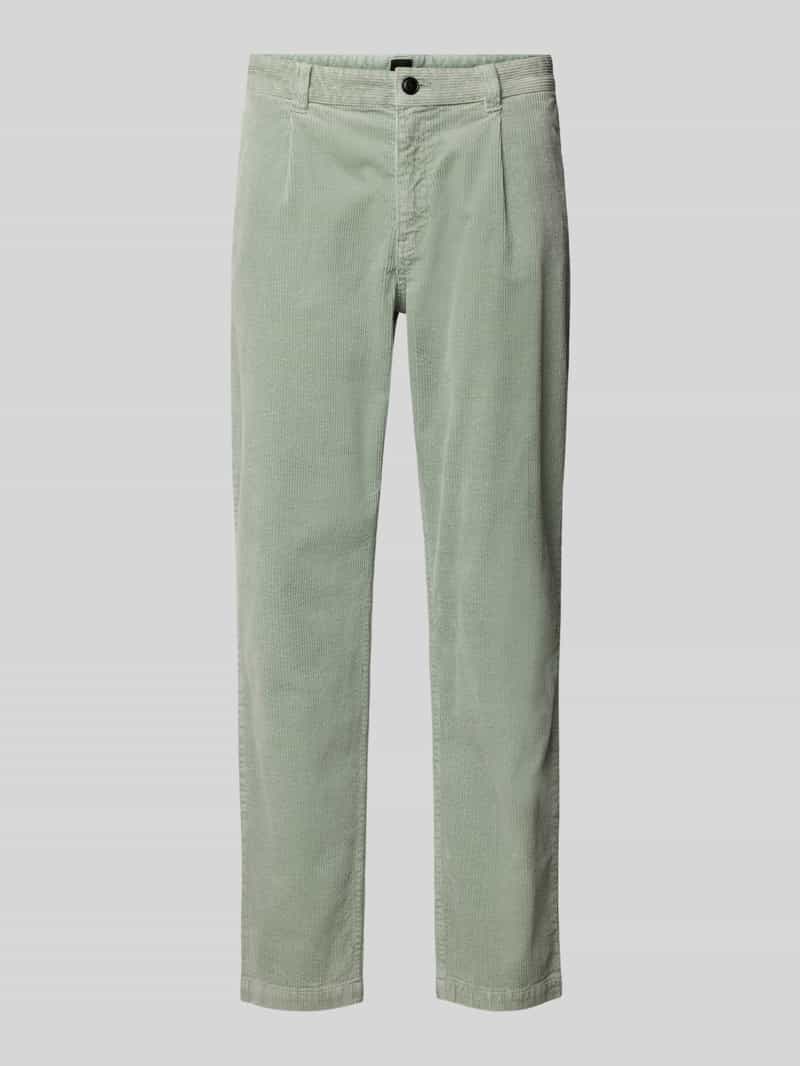 Boss Orange Tapered corduroy broek van katoenmix model