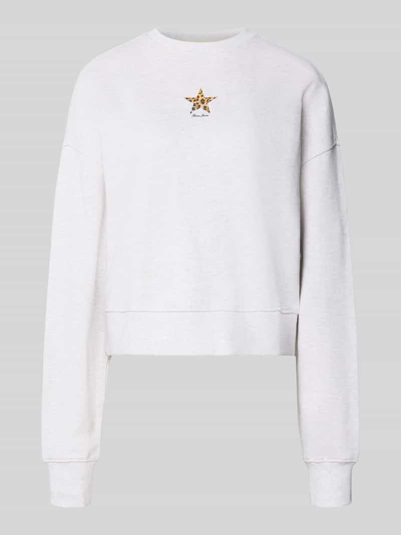 Relaxed fit sweatshirt van puur katoen met logo-print