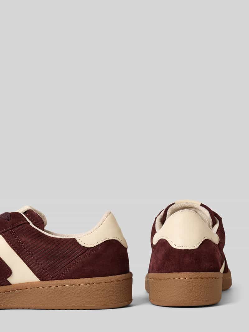 Marc O'Polo Lage sneakers van runderleer in ribcordlook