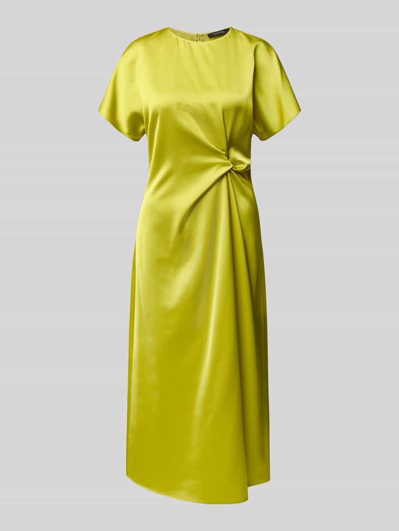 comma Midi-jurk van viscosemix met knoopdetail