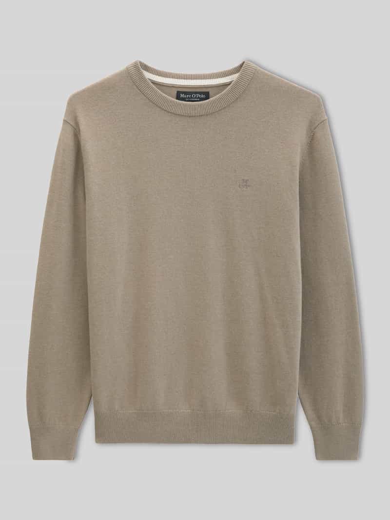 Regular fit pullover van katoenmix met scheerwol