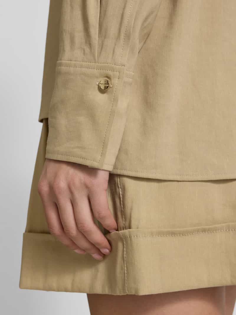 Marc Cain Regular fit blouse met blinde knoopsluiting