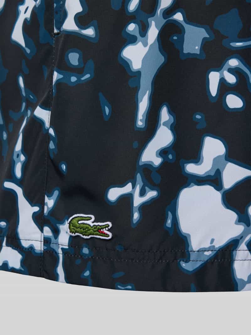 Lacoste Korte broek in all-over look met labelstitching