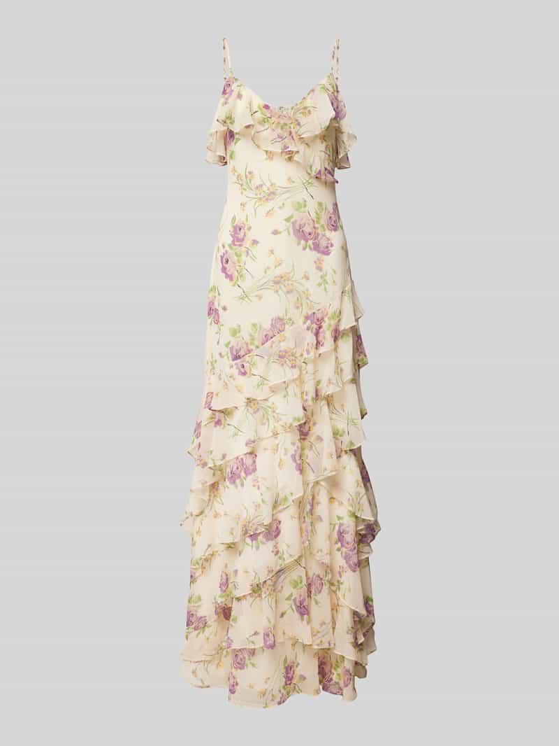 Lauren Ralph Lauren Avondjurk met all-over bloemenprint model 'PIRENE'