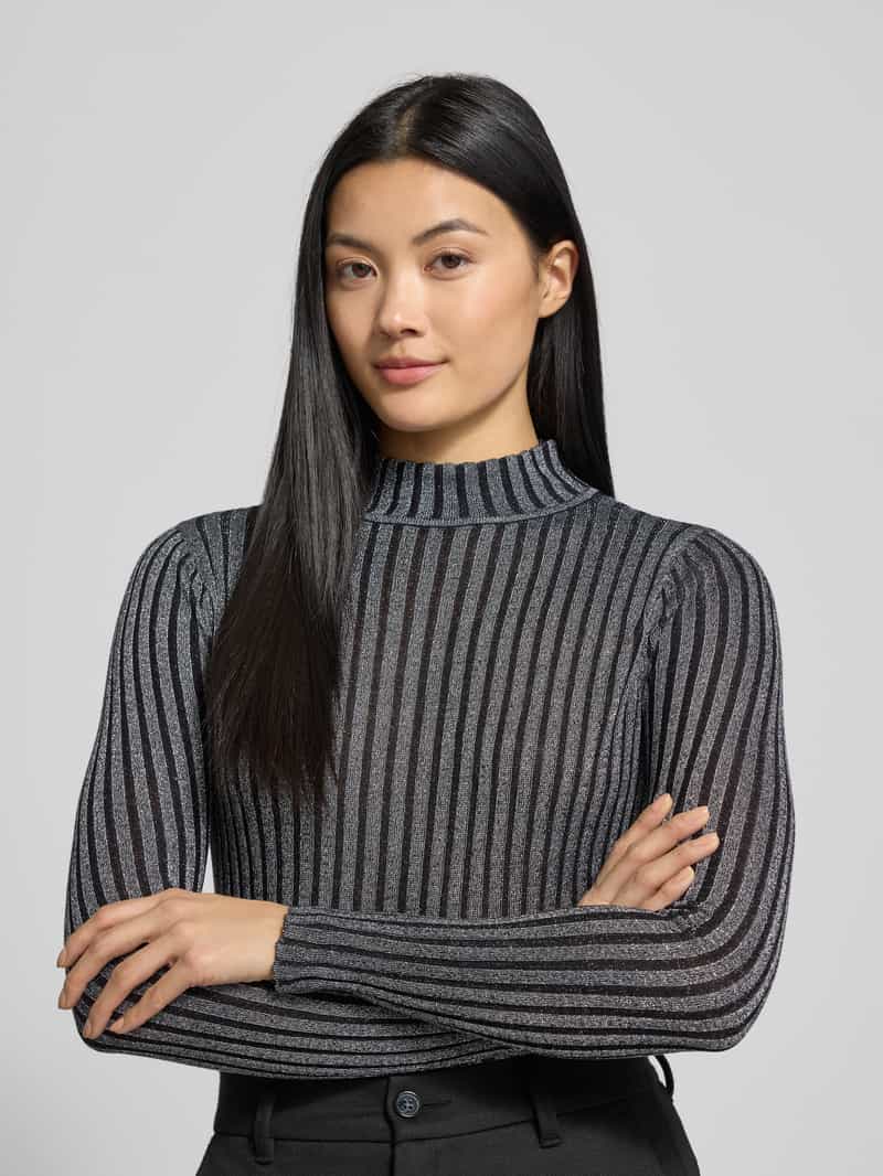 Soyaconcept Pullover van viscosemix met opstaande kraag model 'Violetta'