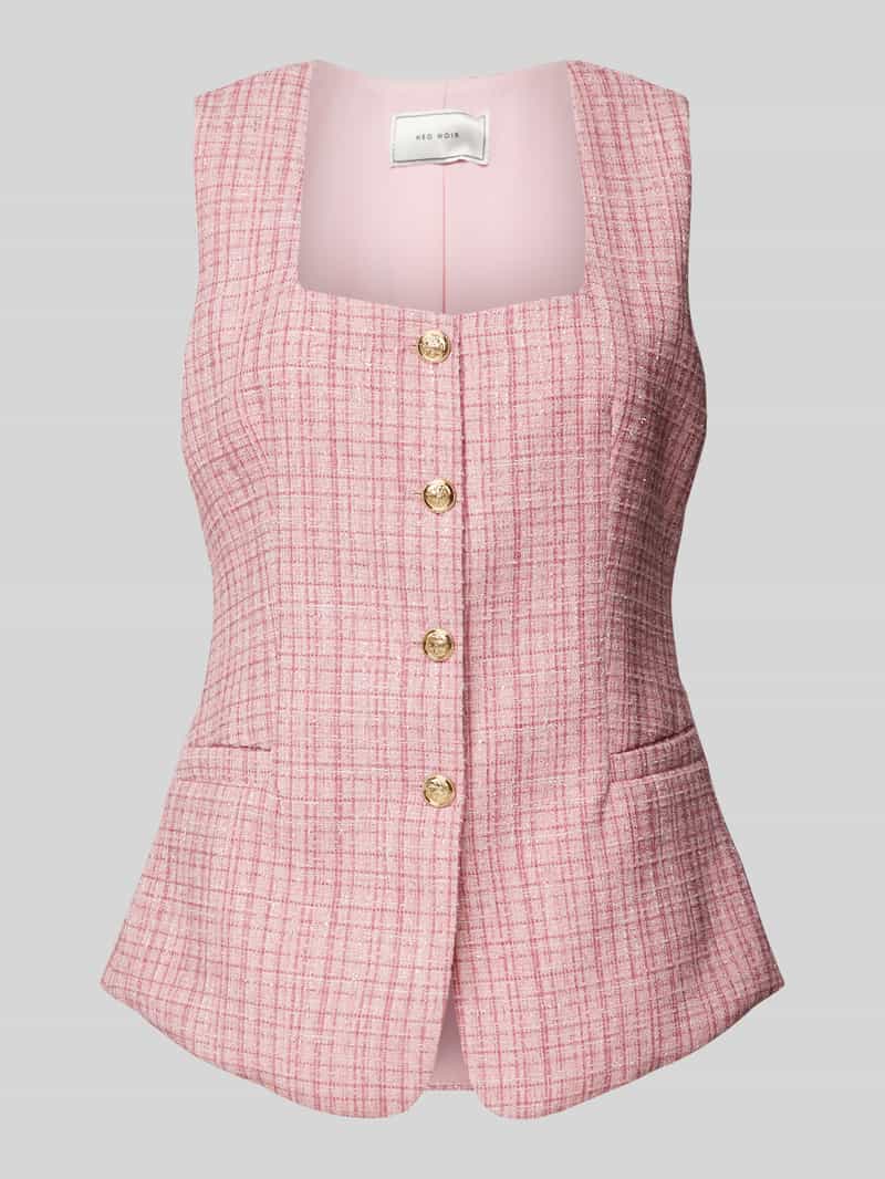 NEO NOIR Gilet met strookzakken model 'Perni'