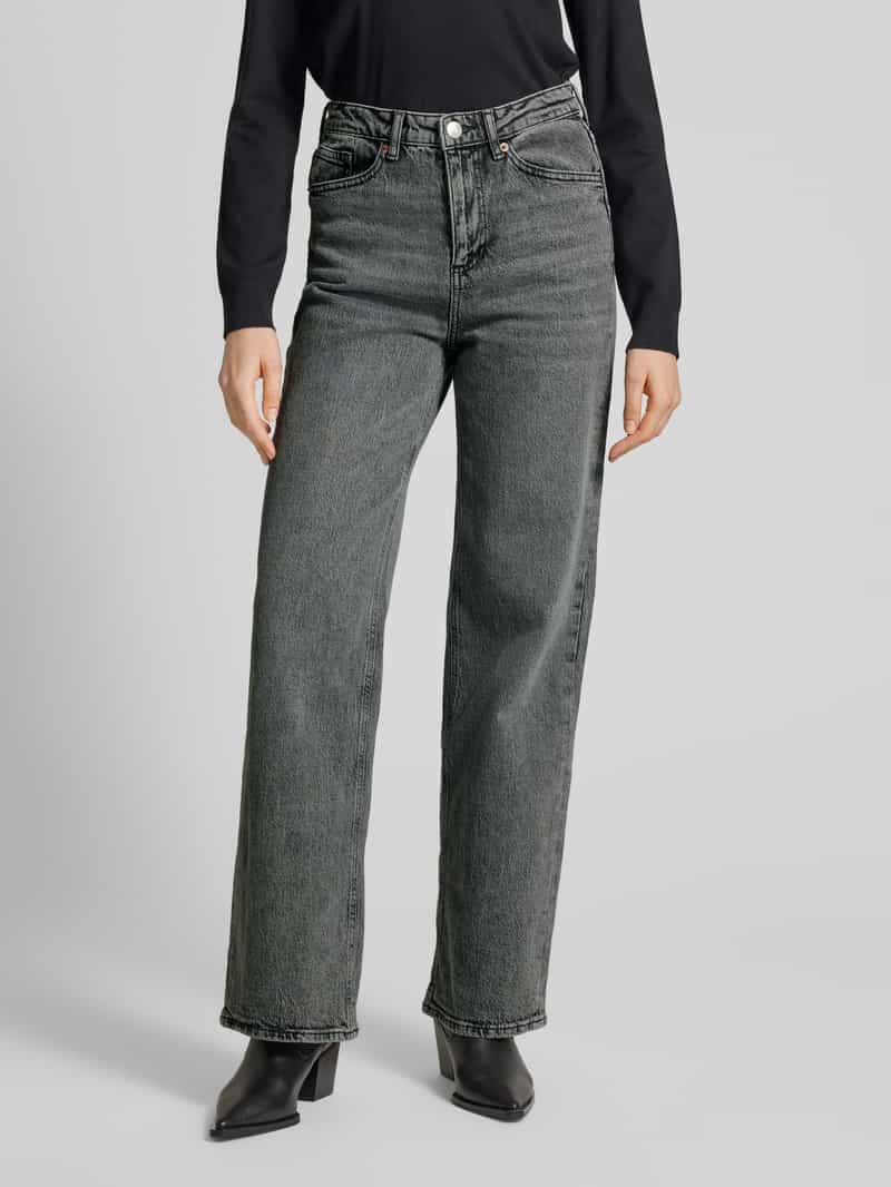 Vero Moda Wide leg jeans van katoenmix, model 'TESSA' middengrijs, foto 3