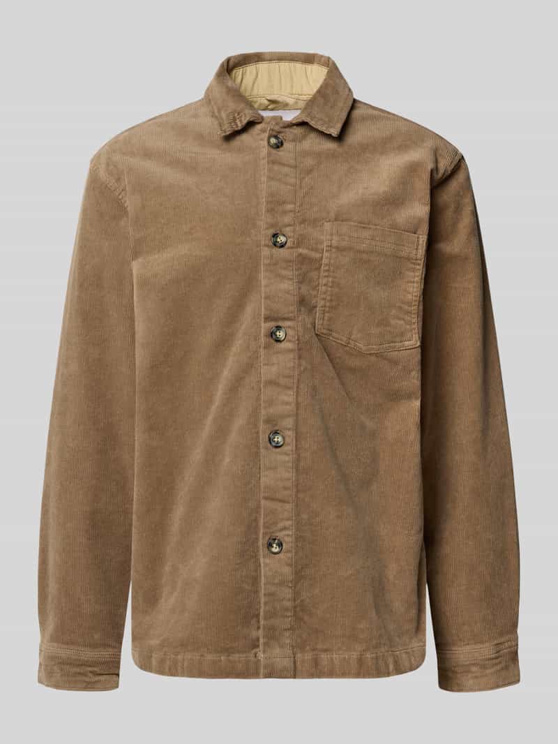 lindbergh Modern fit overhemdjack met borstzak model 'Superflex'