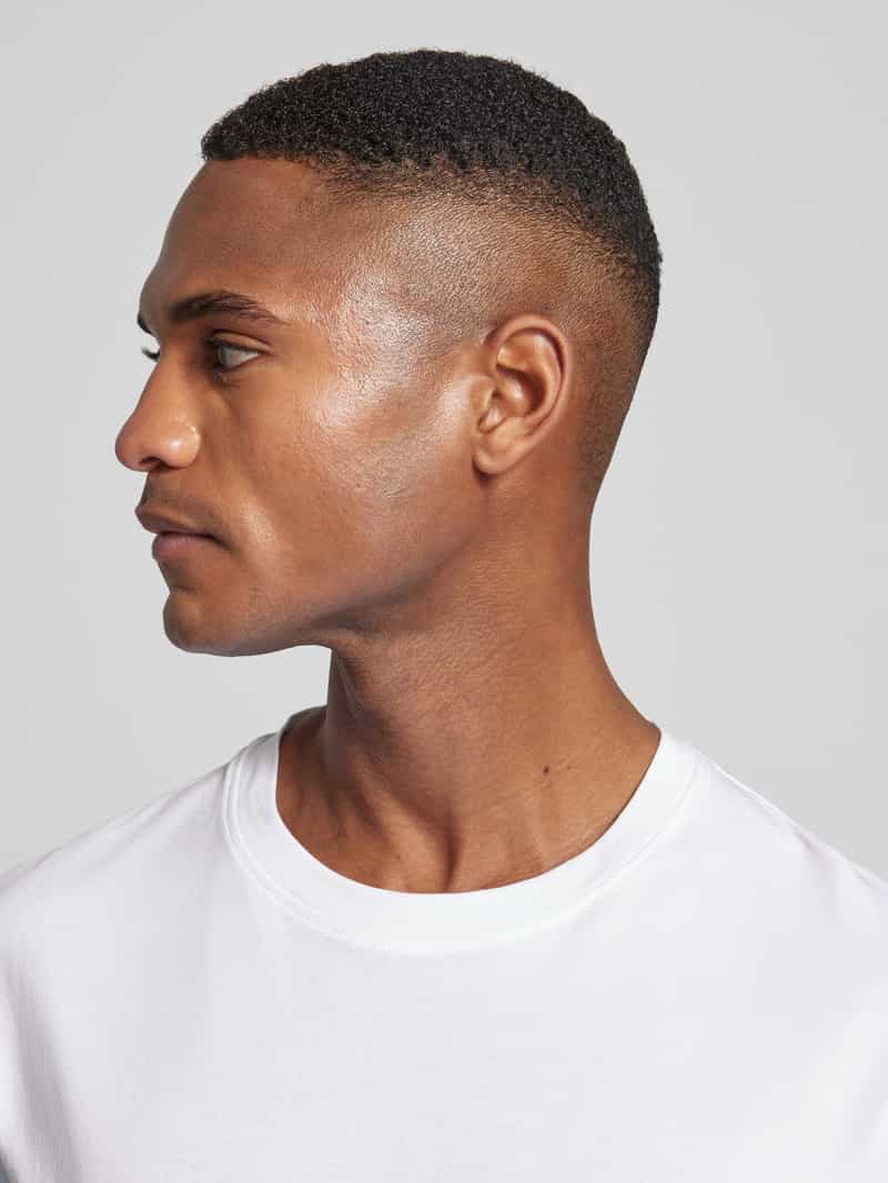 drykorn T-shirt met geribde ronde hals model 'RAPHAEL'