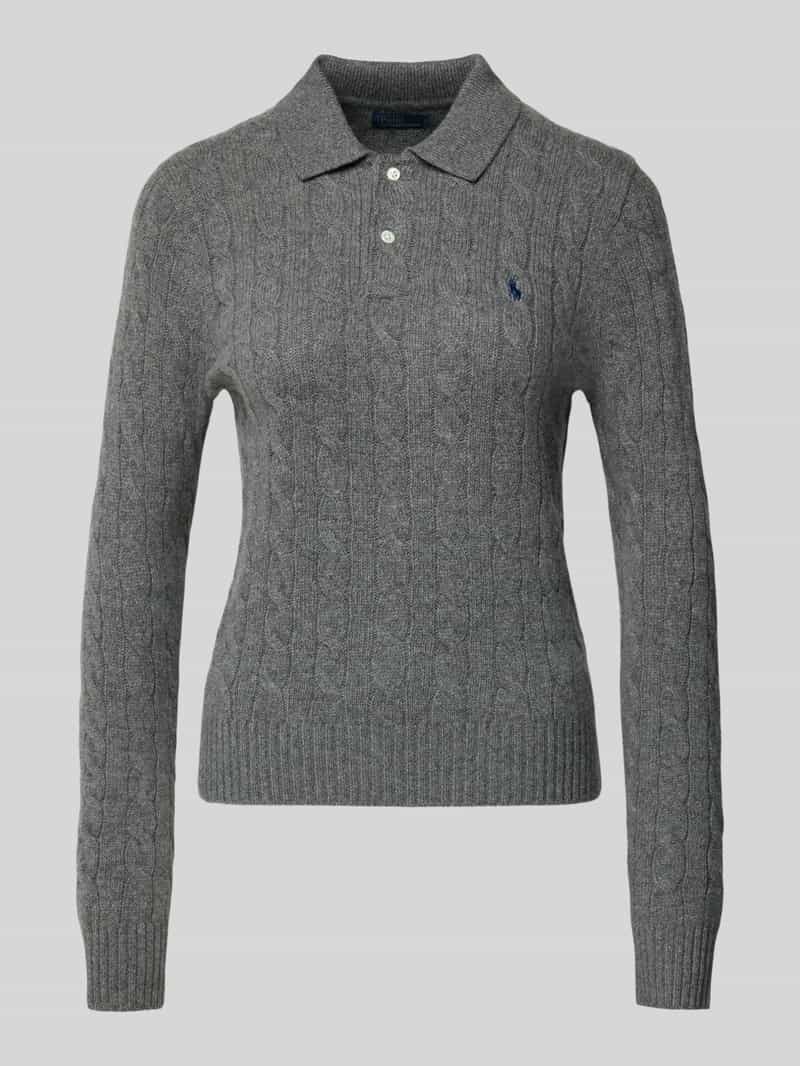 Polo Ralph Lauren Slim fit shirt met lange mouwen van wolmix met kasjmier