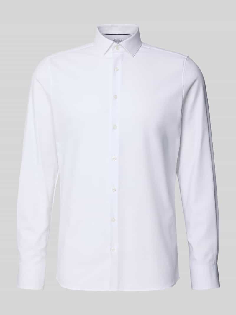Slim fit zakelijk overhemd met stretch