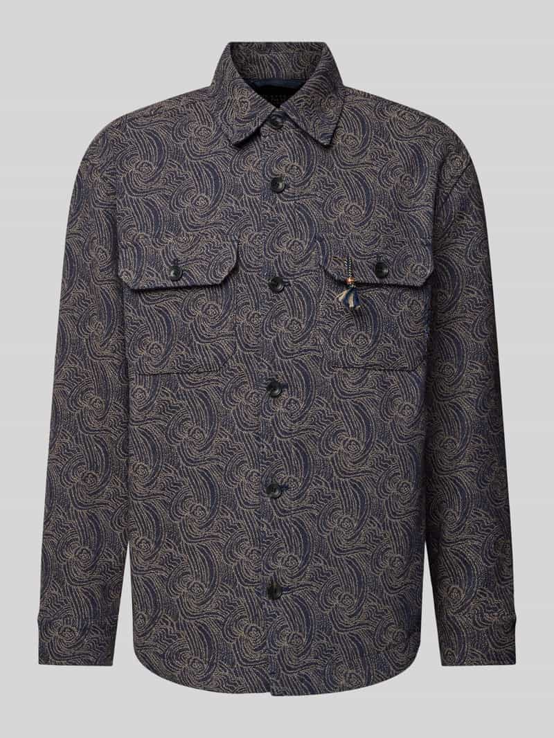 Regular fit overhemdjack met wol