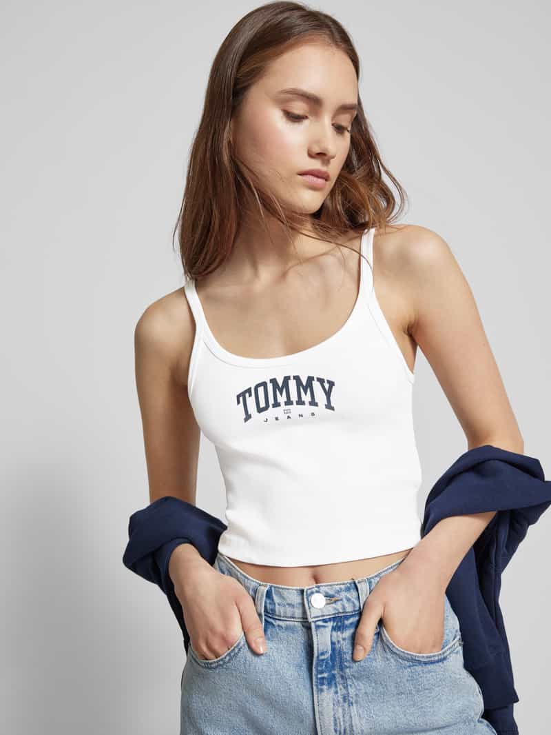 Tommy Jeans Korte top met logostitching