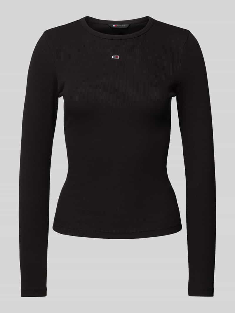 Tommy Jeans Slim fit shirt met lange mouwen en logostitching