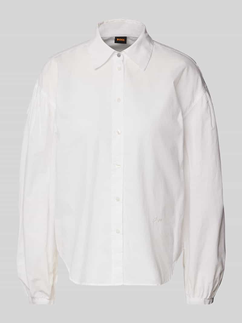 Boss Orange Klassieke blouse C_Barby-1 met boss-logo op de borst