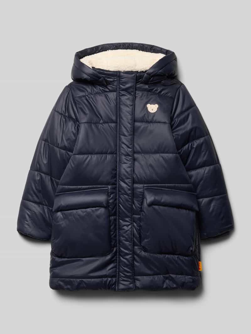Steiff Regular fit gewatteerd jack met logostitching
