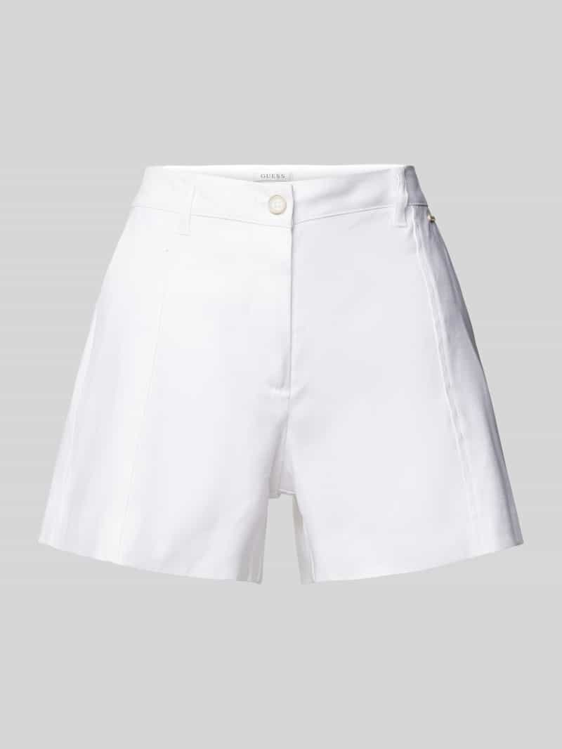 Guess Regular fit korte linnen broek met labelapplicatie model 'ISABEAU'