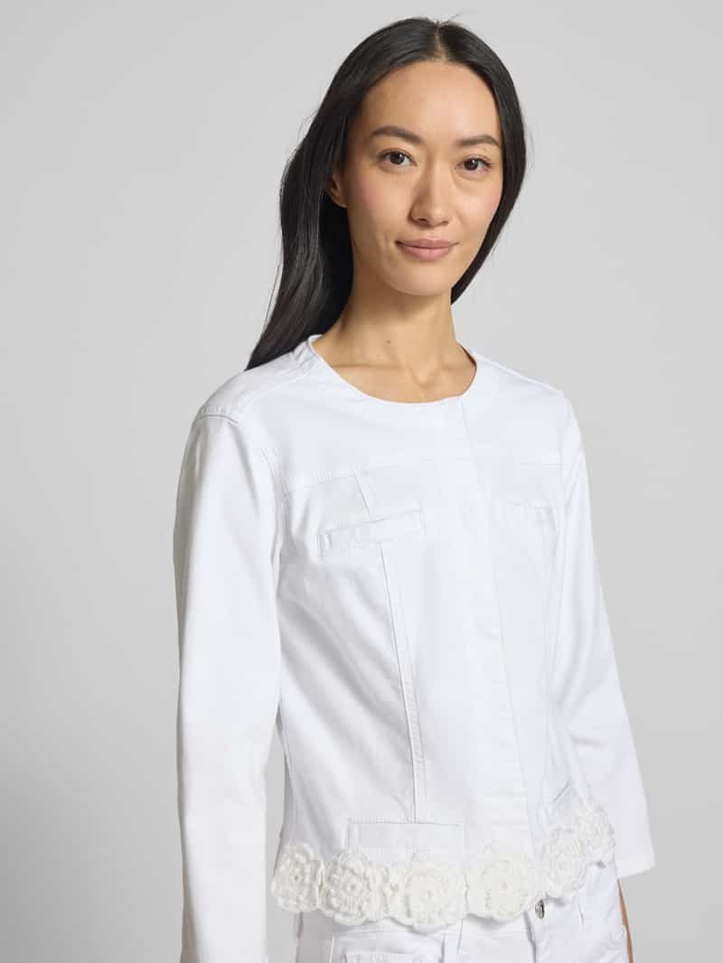 Liu Jo White Jeansjack met kant model 'JA JE ROSES'