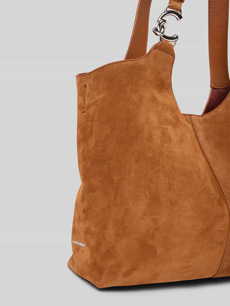 Coccinelle Tote bag met logo-applicatie model 'Suede'