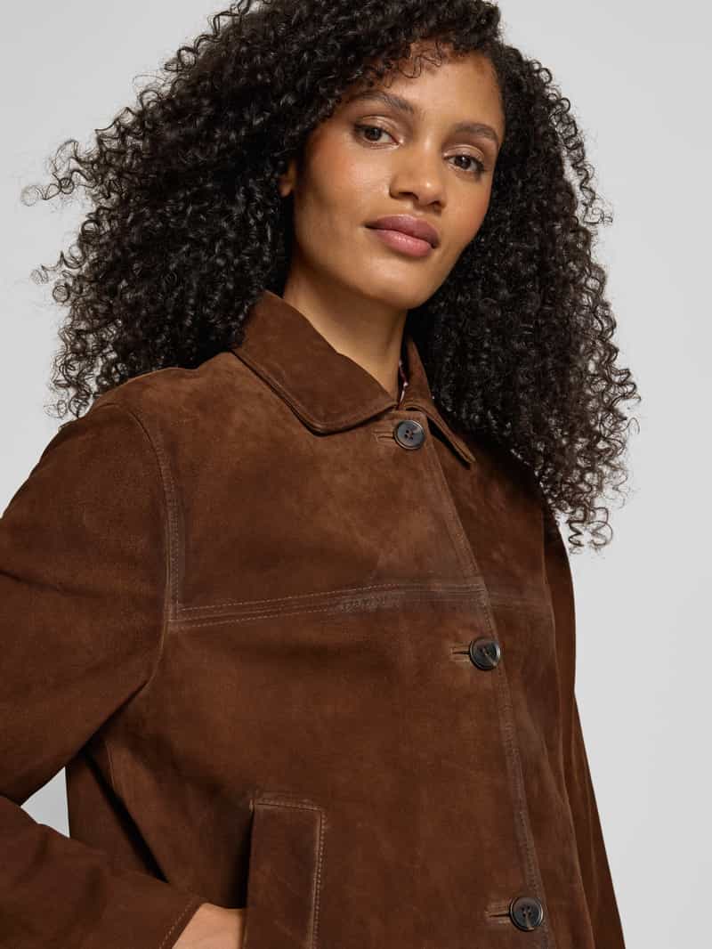 Jake*s Collection Leren jack met steekzakken