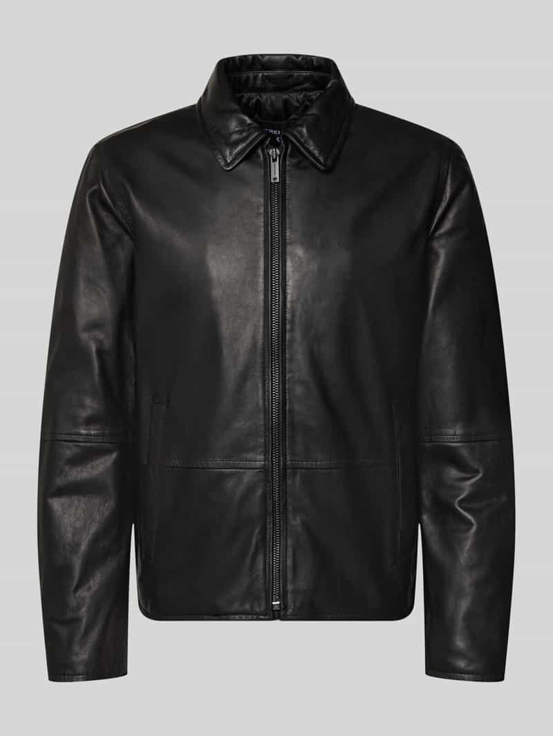 Strellson Regular fit jack van echt lamsleer model 'KELLAN'