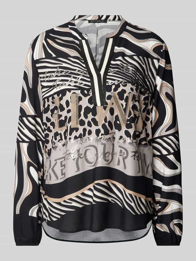 Betty Barclay Regular fit blouseshirt van viscose met tuniekkraag