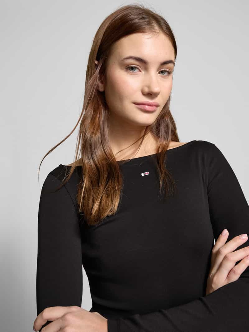 Tommy Jeans Shirt met lange mouwen en labelstitching