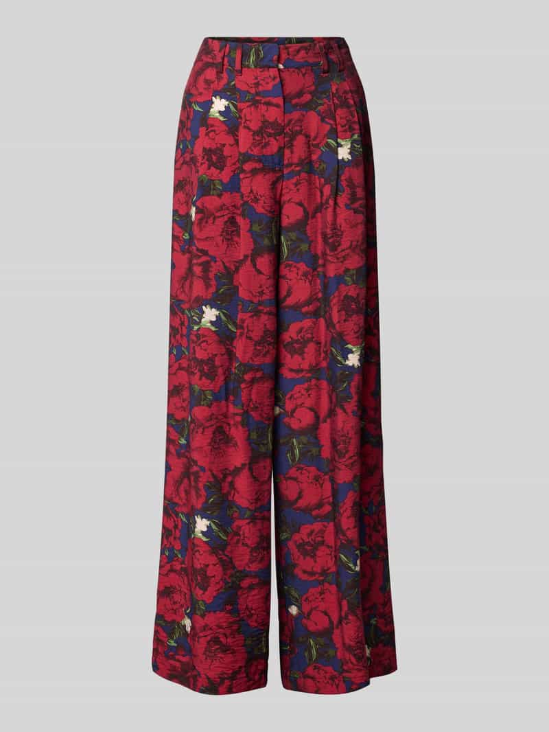 GUIDO MARIA KRETSCHMER WOMAN Wide fit stoffen broek van viscosemix model 'Finja'