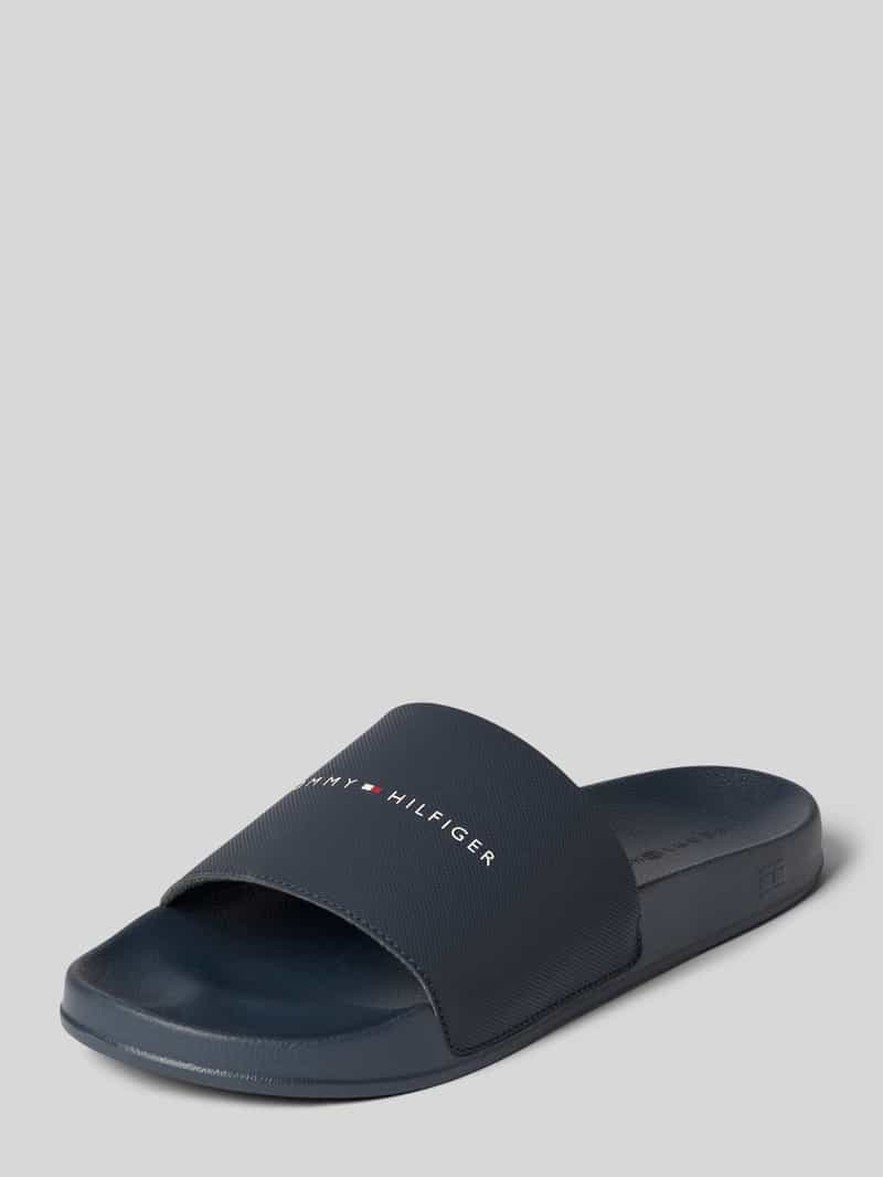 Badslippers met labelprint