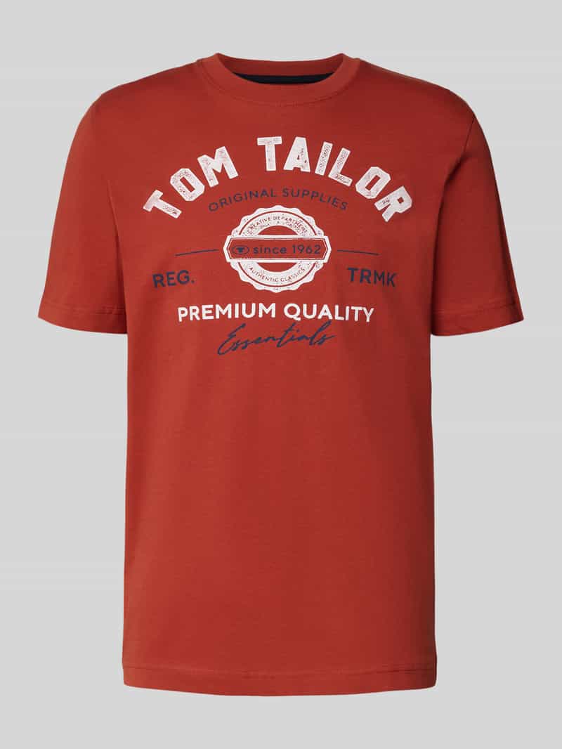 Tom Tailor Regular fit T-shirt van puur katoen
