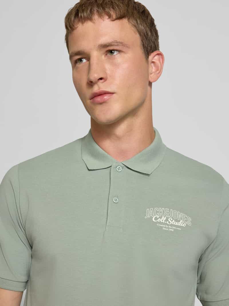 jack & jones Regular fit poloshirt met knoopsluiting model 'MAKOTO'