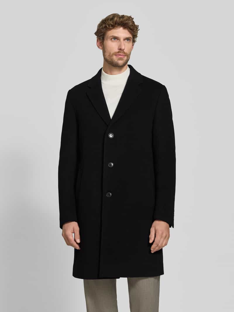 Boss Slim fit functionele lange jas van wolmix model 'HYDE'