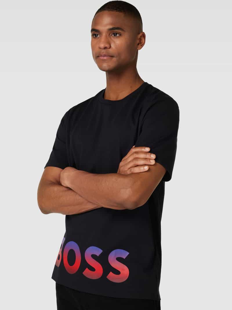 Boss T-shirt met labelprint