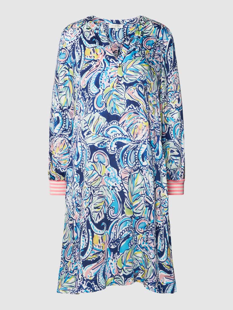 Knielange jurk met all-over print Christian Berg Woman