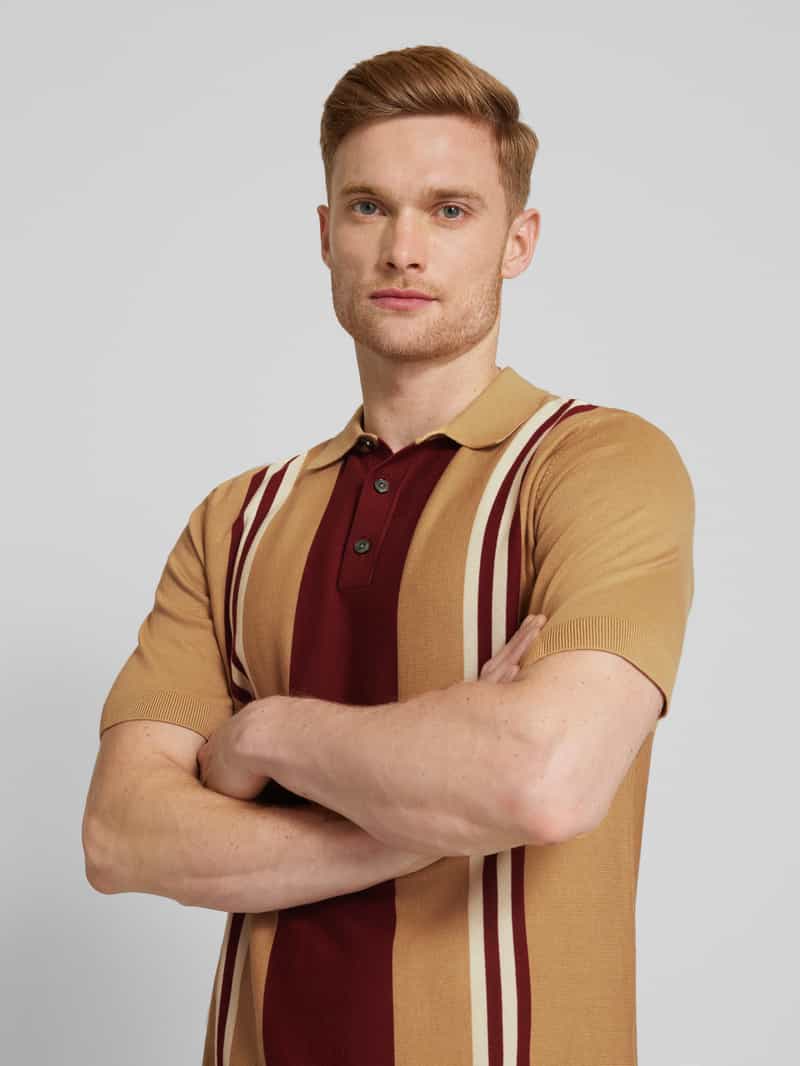 Selected Homme Regular fit poloshirt met korte knoopsluiting model 'MATTIS'