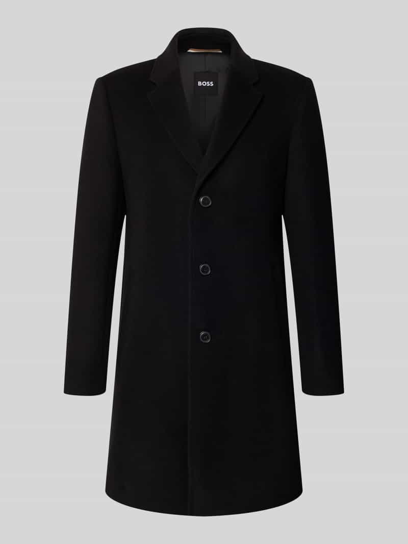 Boss Slim fit functionele lange jas van wolmix model 'HYDE'