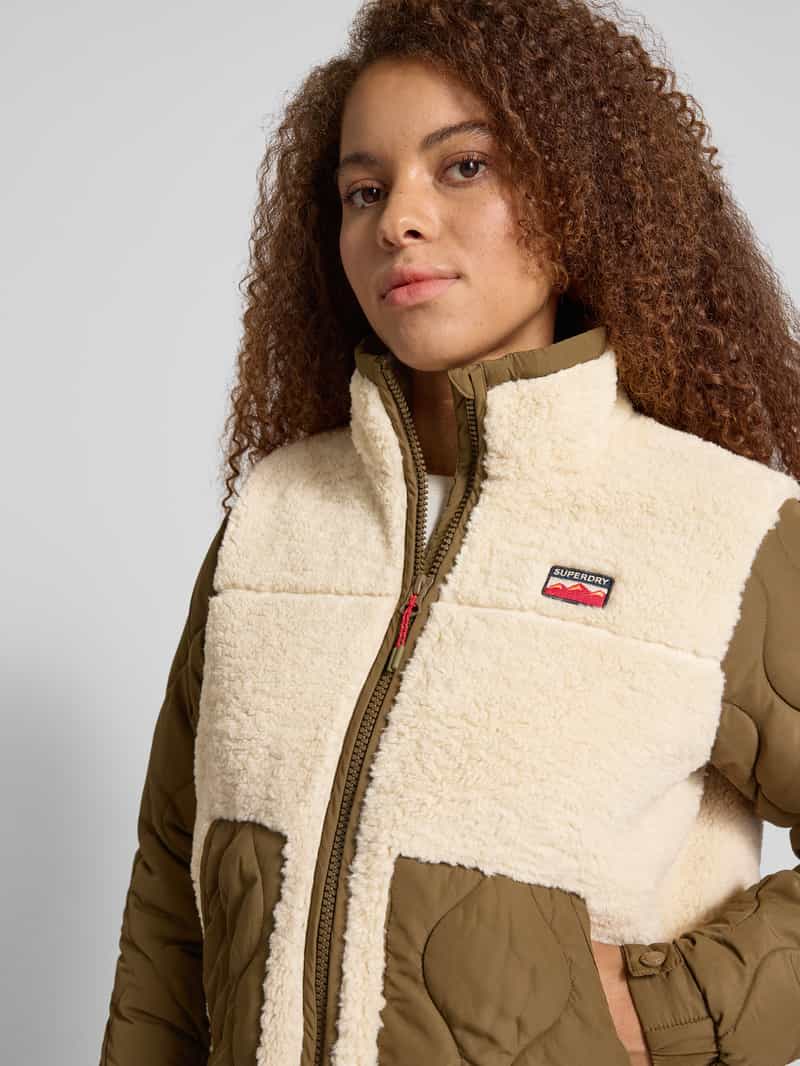 Superdry Regular fit jack met imitatiebont model 'FLEECE'