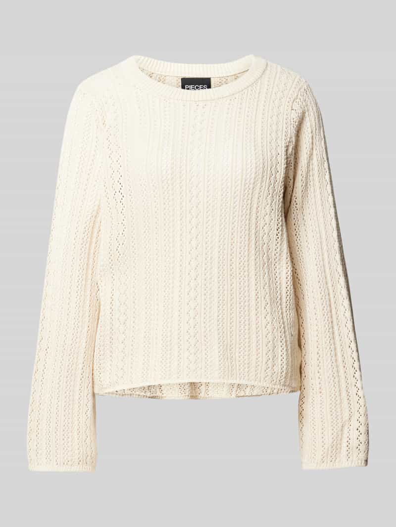 Pieces Comfort fit gebreide pullover van puur katoen model 'NUKA'