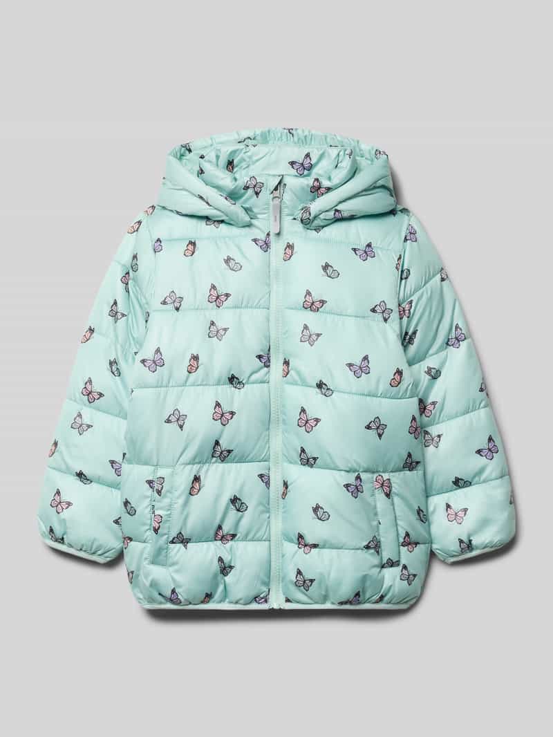 BLUE SEVEN Regular fit gewatteerd jack met all-over motiefprint