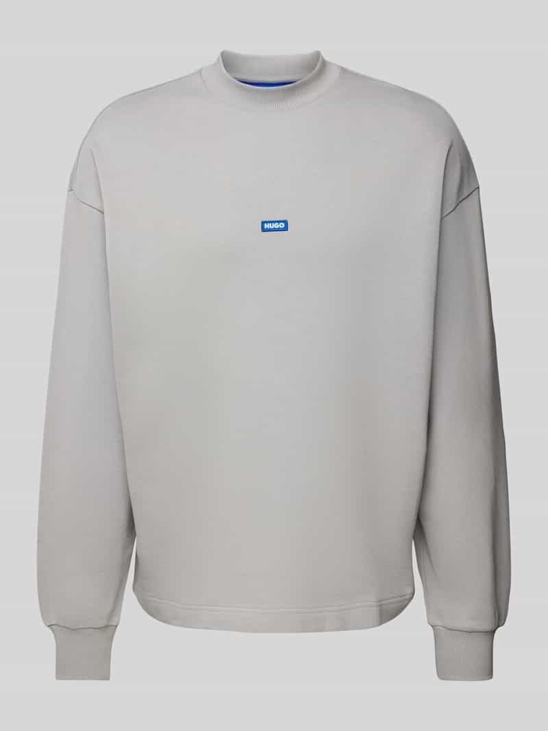 Hugo Blue Sweatshirt met labelpatch model 'Nedro'
