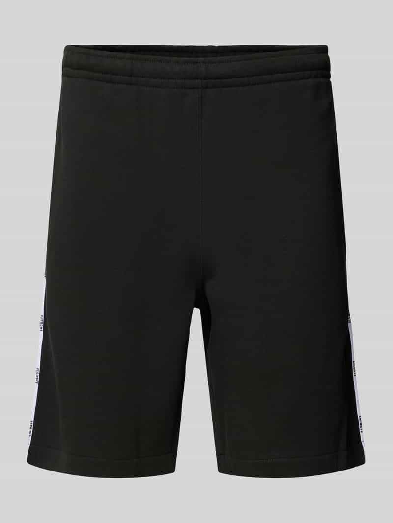 Lacoste Regular fit sweatshorts met galonstrepen